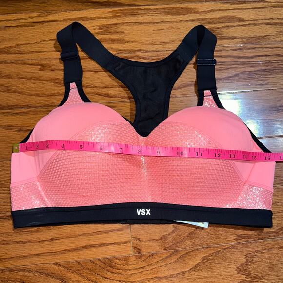 Victorias Secret Sport Incredible Coral Shine Racerback Sports Bra Size 36C - Picture 10 of 12